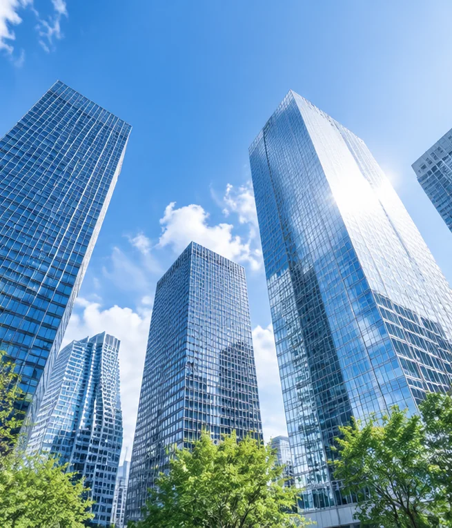 法人の事業活動をイメージした建物